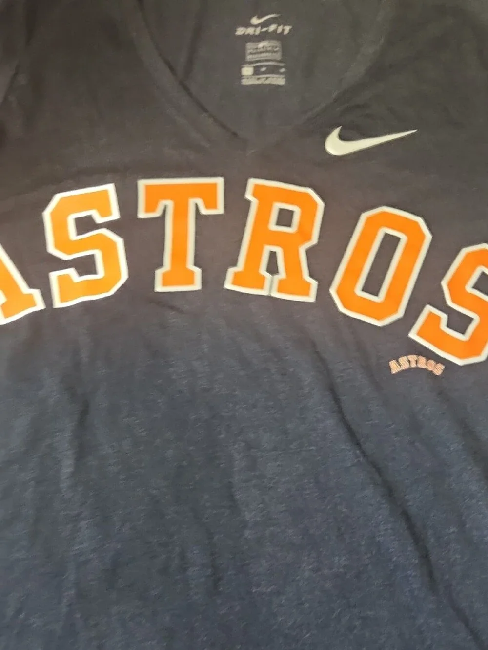Nike Dri-FIT Short Sleeve Tee Slimfit Blue, White & Orange Team Colors